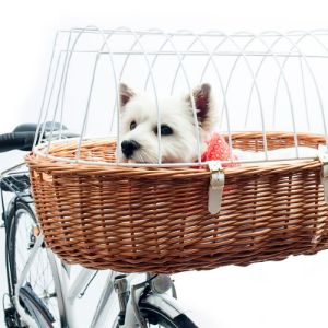 Bästa cykelkorg hund: Aumüller cykelkorg med skyddsgaller för hund